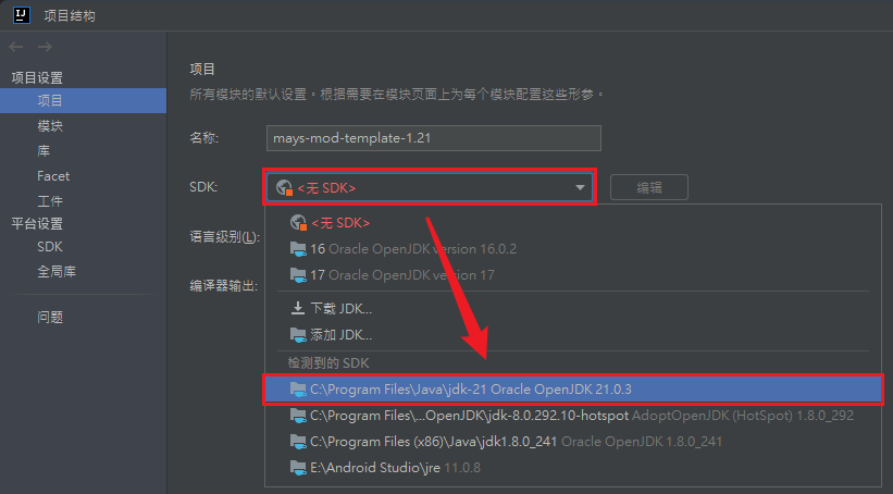 設置專案JDK2